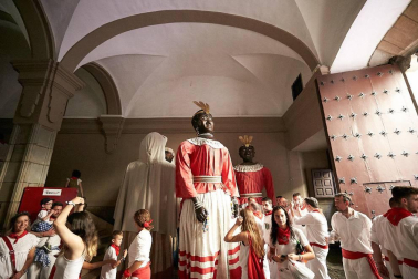 Fotos de los gigantes y cabezudos de Pamplona, 14 de julio de San Fermín 2018