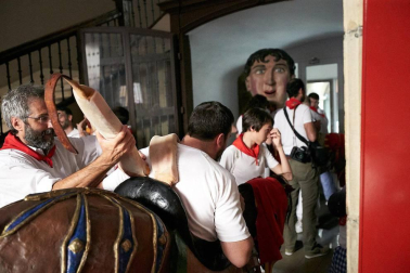 Fotos de los gigantes y cabezudos de Pamplona, 14 de julio de San Fermín 2018