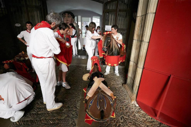 Fotos de los gigantes y cabezudos de Pamplona, 14 de julio de San Fermín 2018