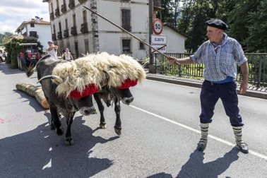 Celebración de la tradicional fiesta por las calles de Elizondo.