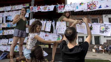 Inicio de las fiestas de Santiago en la localidad navarra.