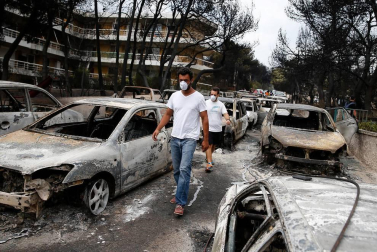 Decenas de muertos por varios incendios al noreste de Atenas