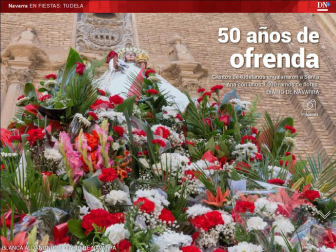 Y además, Tudela lleva cincuenta años ofreciendo flores a Santa Ana
