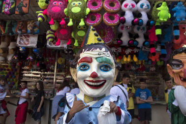Imágenes del comienzo de las fiestas de Olazagutía