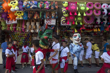 Imágenes del comienzo de las fiestas de Olazagutía