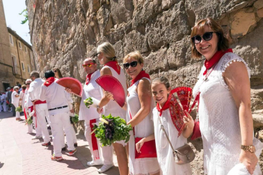 Procesión en honor a Santa Ana y segundo encierro en el tercer día de las fiestas de Tudela 2018 (26 de julio)