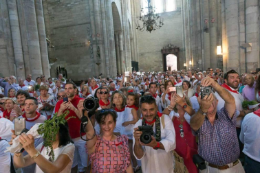 Procesión en honor a Santa Ana y segundo encierro en el tercer día de las fiestas de Tudela 2018 (26 de julio)