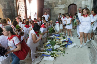 Procesión en honor a Santa Ana y segundo encierro en el tercer día de las fiestas de Tudela 2018 (26 de julio)