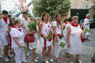Procesión en honor a Santa Ana y segundo encierro en el tercer día de las fiestas de Tudela 2018 (26 de julio)