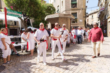 Procesión en honor a Santa Ana y segundo encierro en el tercer día de las fiestas de Tudela 2018 (26 de julio)
