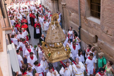 Procesión en honor a Santa Ana y segundo encierro en el tercer día de las fiestas de Tudela 2018 (26 de julio)