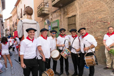 Procesión en honor a Santa Ana y segundo encierro en el tercer día de las fiestas de Tudela 2018 (26 de julio)