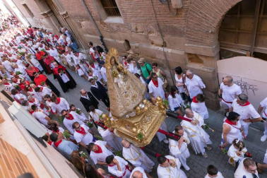 Procesión en honor a Santa Ana y segundo encierro en el tercer día de las fiestas de Tudela 2018 (26 de julio)