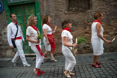 Procesión en honor a Santa Ana y segundo encierro en el tercer día de las fiestas de Tudela 2018 (26 de julio)