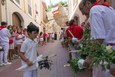Procesión en honor a Santa Ana y segundo encierro en el tercer día de las fiestas de Tudela 2018 (26 de julio)