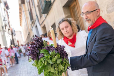 Procesión en honor a Santa Ana y segundo encierro en el tercer día de las fiestas de Tudela 2018 (26 de julio)