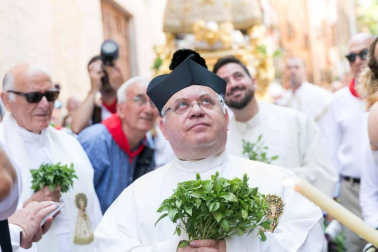 Procesión en honor a Santa Ana y segundo encierro en el tercer día de las fiestas de Tudela 2018 (26 de julio)