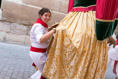 Procesión en honor a Santa Ana y segundo encierro en el tercer día de las fiestas de Tudela 2018 (26 de julio)
