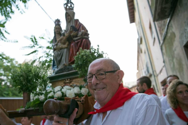 Procesión en honor a Santa Ana y segundo encierro en el tercer día de las fiestas de Tudela 2018 (26 de julio)