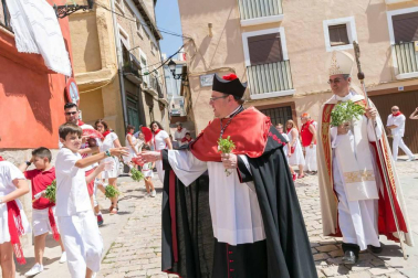 Procesión en honor a Santa Ana y segundo encierro en el tercer día de las fiestas de Tudela 2018 (26 de julio)