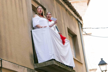 Procesión en honor a Santa Ana y segundo encierro en el tercer día de las fiestas de Tudela 2018 (26 de julio)