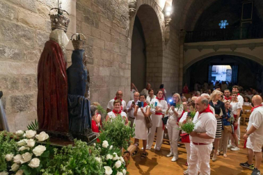 Procesión en honor a Santa Ana y segundo encierro en el tercer día de las fiestas de Tudela 2018 (26 de julio)