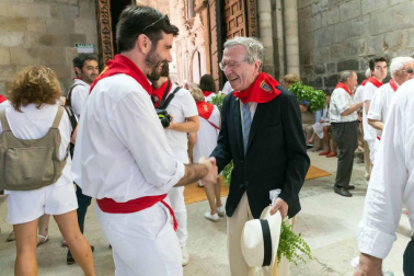 Procesión en honor a Santa Ana y segundo encierro en el tercer día de las fiestas de Tudela 2018 (26 de julio)
