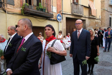 Procesión en honor a Santa Ana y segundo encierro en el tercer día de las fiestas de Tudela 2018 (26 de julio)