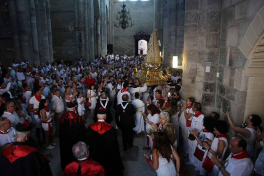 Procesión en honor a Santa Ana y segundo encierro en el tercer día de las fiestas de Tudela 2018 (26 de julio)