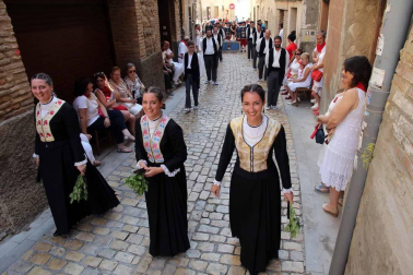 Procesión en honor a Santa Ana y segundo encierro en el tercer día de las fiestas de Tudela 2018 (26 de julio)