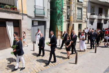 Procesión en honor a Santa Ana y segundo encierro en el tercer día de las fiestas de Tudela 2018 (26 de julio)