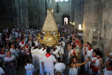 Procesión en honor a Santa Ana y segundo encierro en el tercer día de las fiestas de Tudela 2018 (26 de julio)
