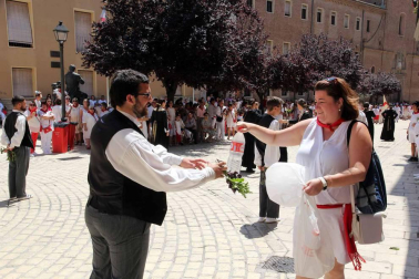 Procesión en honor a Santa Ana y segundo encierro en el tercer día de las fiestas de Tudela 2018 (26 de julio)