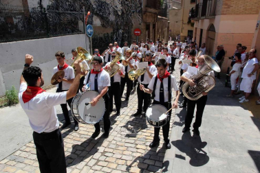 Procesión en honor a Santa Ana y segundo encierro en el tercer día de las fiestas de Tudela 2018 (26 de julio)