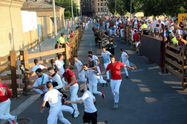 Procesión en honor a Santa Ana y segundo encierro en el tercer día de las fiestas de Tudela 2018 (26 de julio)