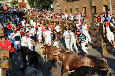 Procesión en honor a Santa Ana y segundo encierro en el tercer día de las fiestas de Tudela 2018 (26 de julio)