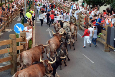 Procesión en honor a Santa Ana y segundo encierro en el tercer día de las fiestas de Tudela 2018 (26 de julio)