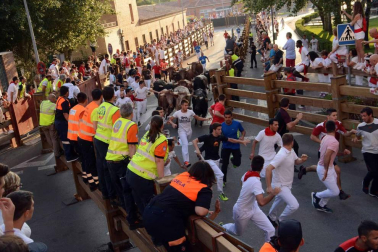 Procesión en honor a Santa Ana y segundo encierro en el tercer día de las fiestas de Tudela 2018 (26 de julio)