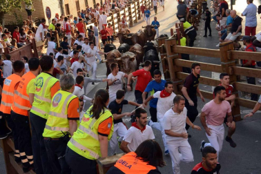 Procesión en honor a Santa Ana y segundo encierro en el tercer día de las fiestas de Tudela 2018 (26 de julio)