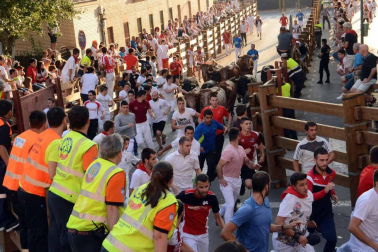 Procesión en honor a Santa Ana y segundo encierro en el tercer día de las fiestas de Tudela 2018 (26 de julio)