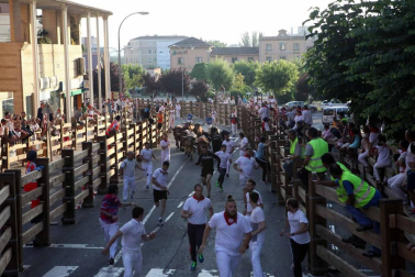 Procesión en honor a Santa Ana y segundo encierro en el tercer día de las fiestas de Tudela 2018 (26 de julio)