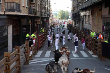 Procesión en honor a Santa Ana y segundo encierro en el tercer día de las fiestas de Tudela 2018 (26 de julio)