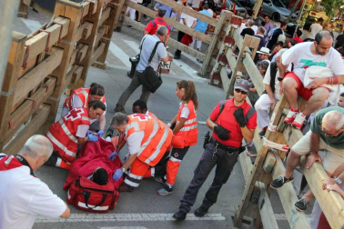 Procesión en honor a Santa Ana y segundo encierro en el tercer día de las fiestas de Tudela 2018 (26 de julio)