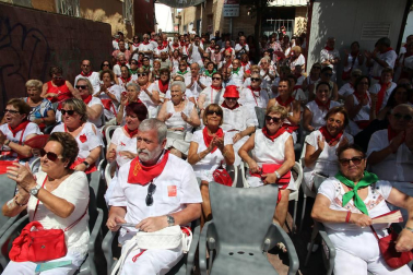 Fotos del encierro del cuarto día de las fiestas de Tudela, homenajes y pasacalles. 27 de julio de 2018
