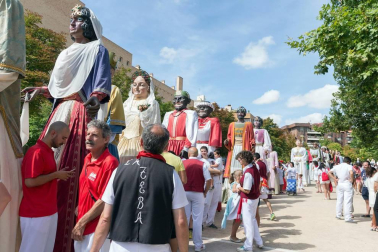 Fotos del encierro y la gigantada del quinto día de las fiestas de Tudela 2018, 28 de julio.