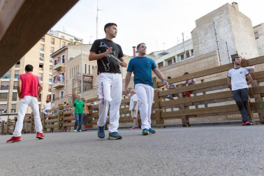 Fotos del encierro y la gigantada del quinto día de las fiestas de Tudela 2018, 28 de julio.