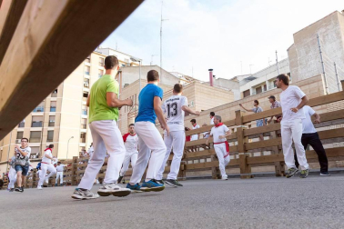 Fotos del encierro y la gigantada del quinto día de las fiestas de Tudela 2018, 28 de julio.