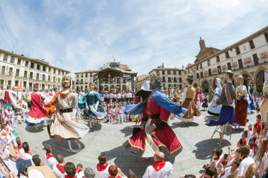 Fotos del encierro y la gigantada del quinto día de las fiestas de Tudela 2018, 28 de julio.