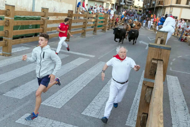 Fotos del encierro y la gigantada del quinto día de las fiestas de Tudela 2018, 28 de julio.
