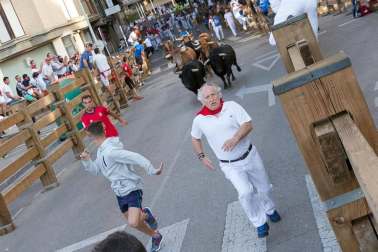 Fotos del encierro y la gigantada del quinto día de las fiestas de Tudela 2018, 28 de julio.